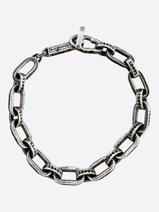 Chrome Hearts Silver Paper E Chain Bracelet