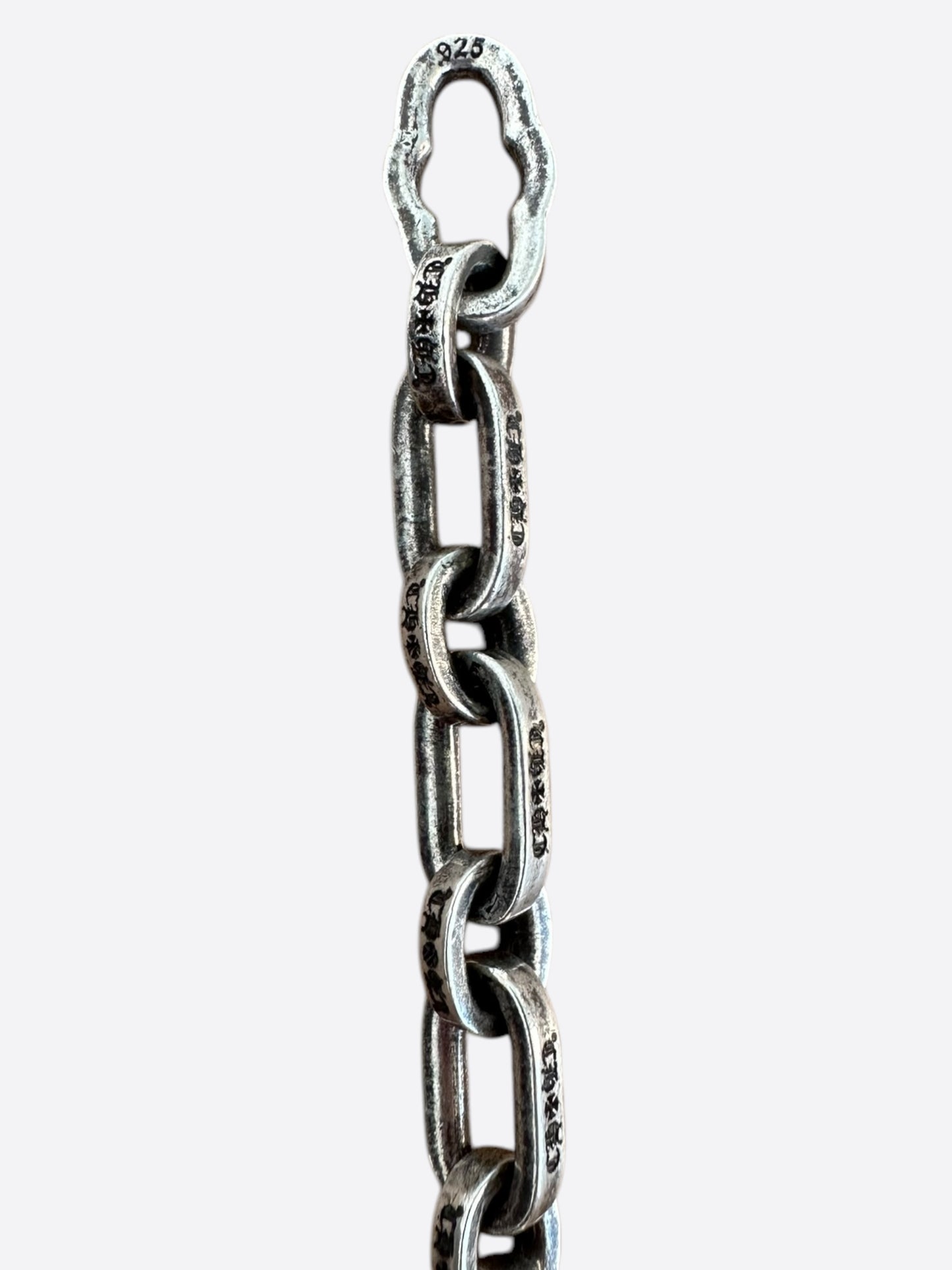 Chrome Hearts Silver Paper E Chain Bracelet