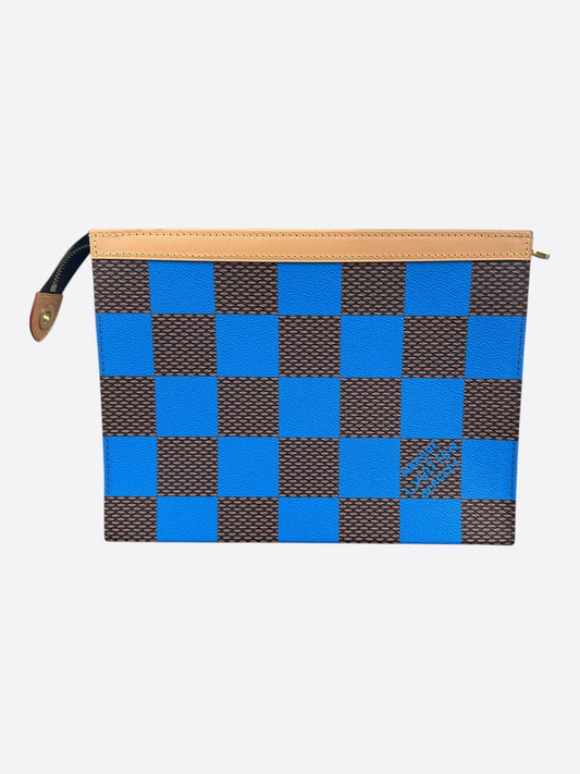 Louis Vuitton Brown & Blue Damier Pochette Voyage