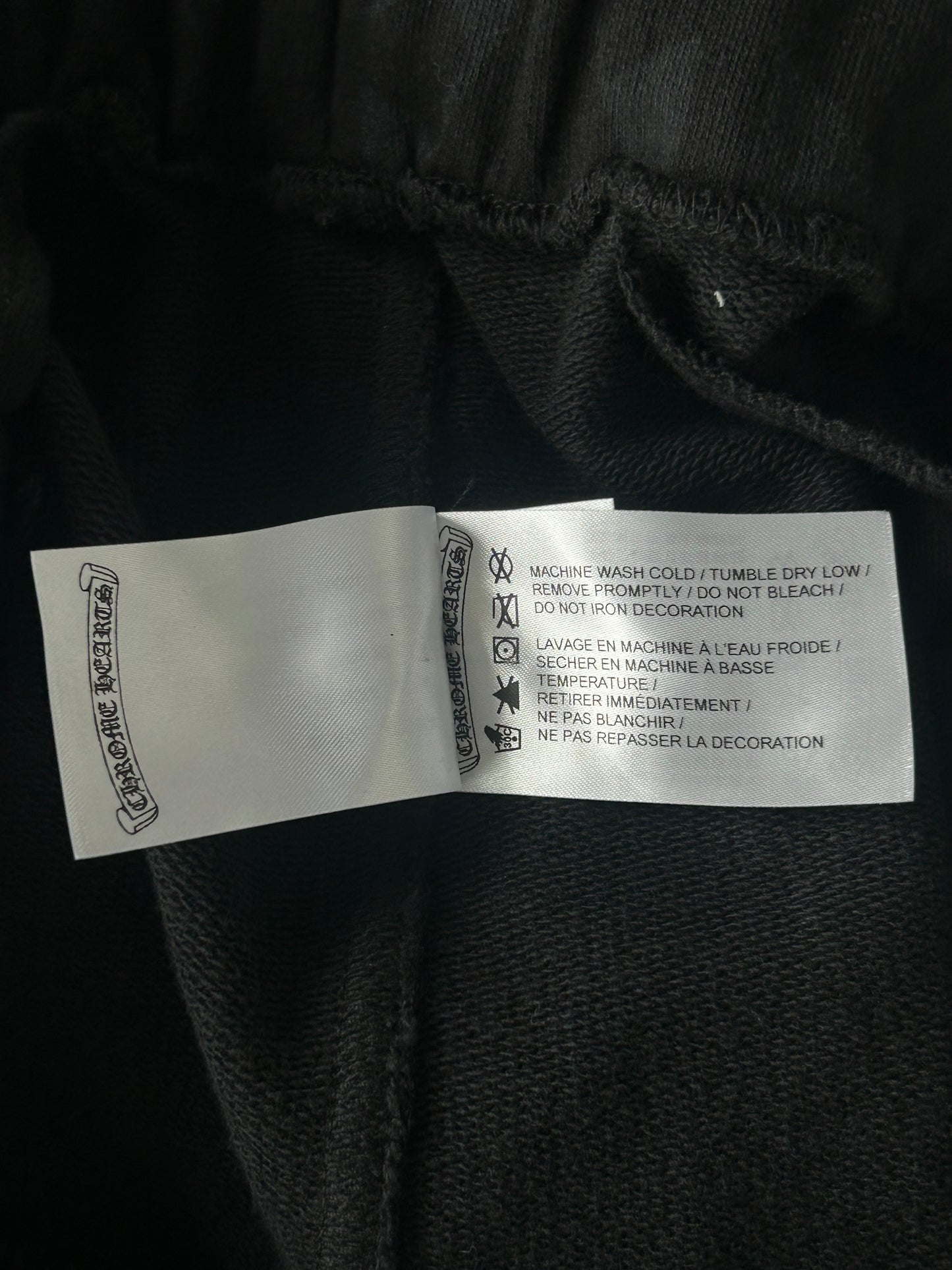 Chrome Hearts Black Cross Jacquard Horseshoe Logo Shorts