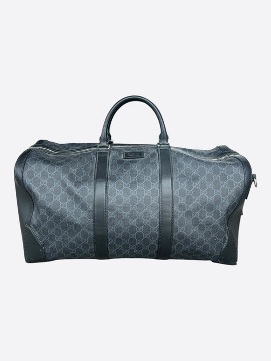 Gucci Black GG Monogram Large Duffel Bag