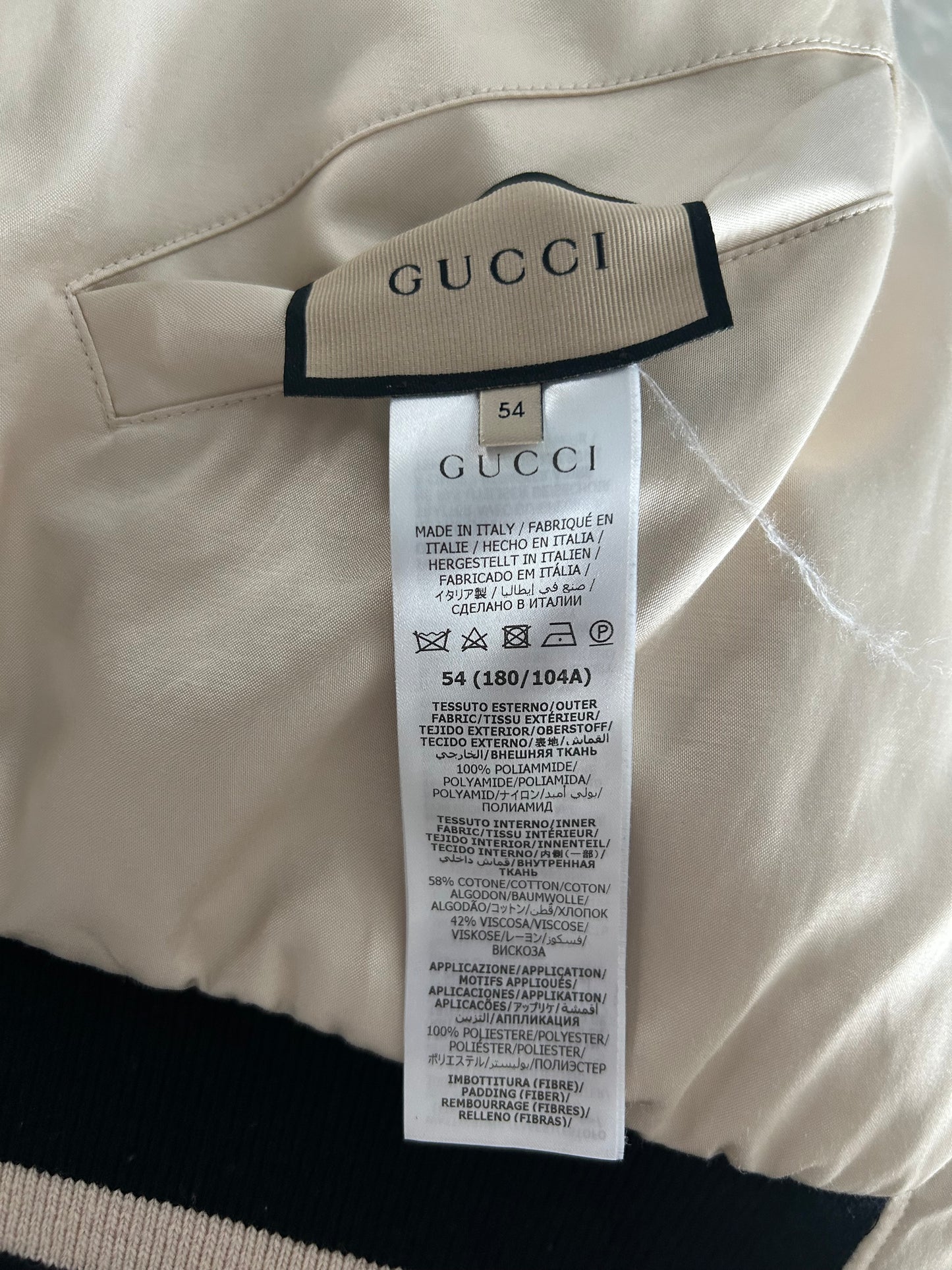 Gucci Black & Beige GG Monogram Reversible Jacket