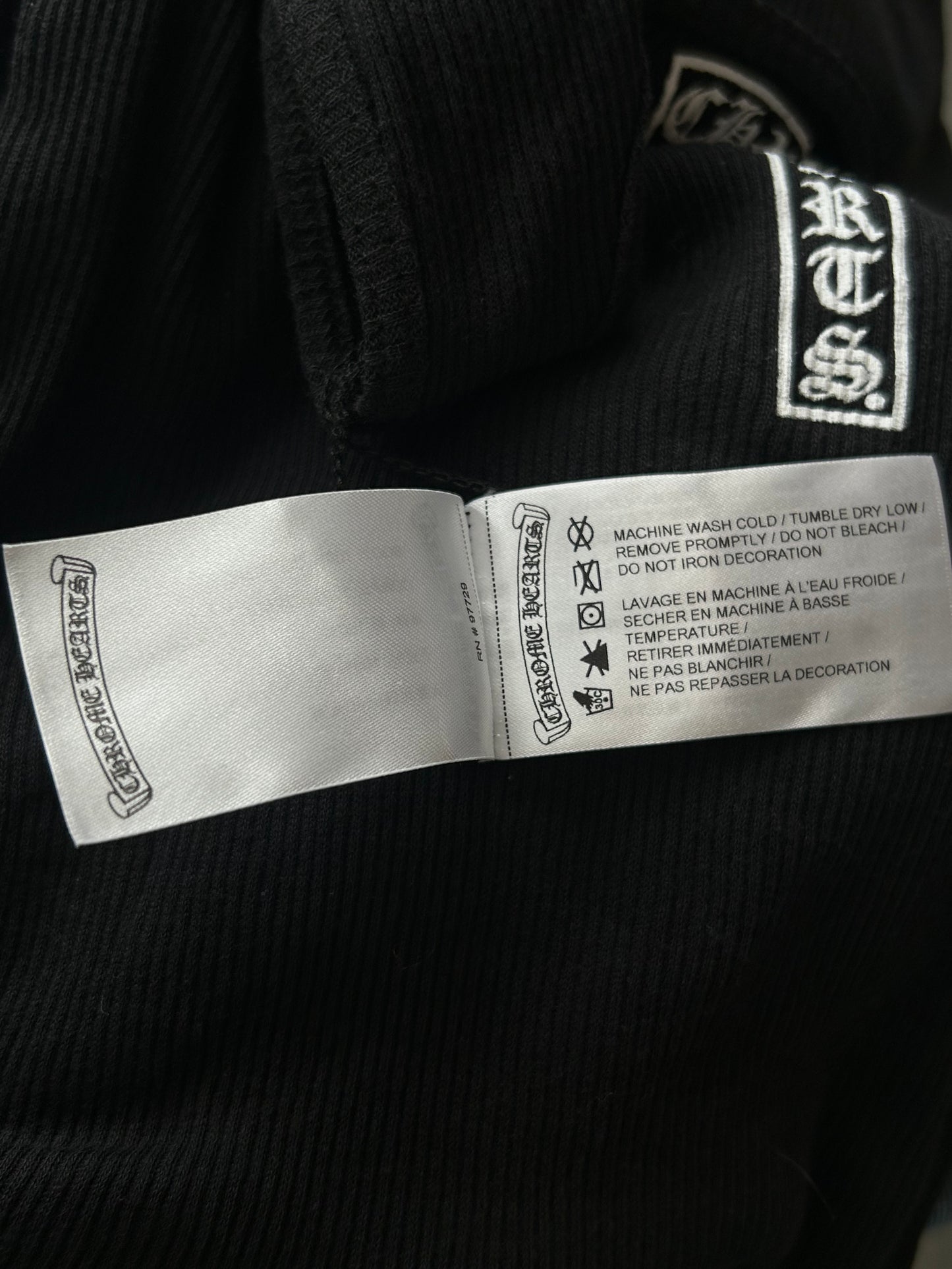 Chrome Hearts Black & White T-Bar Cross Logo Tank Top