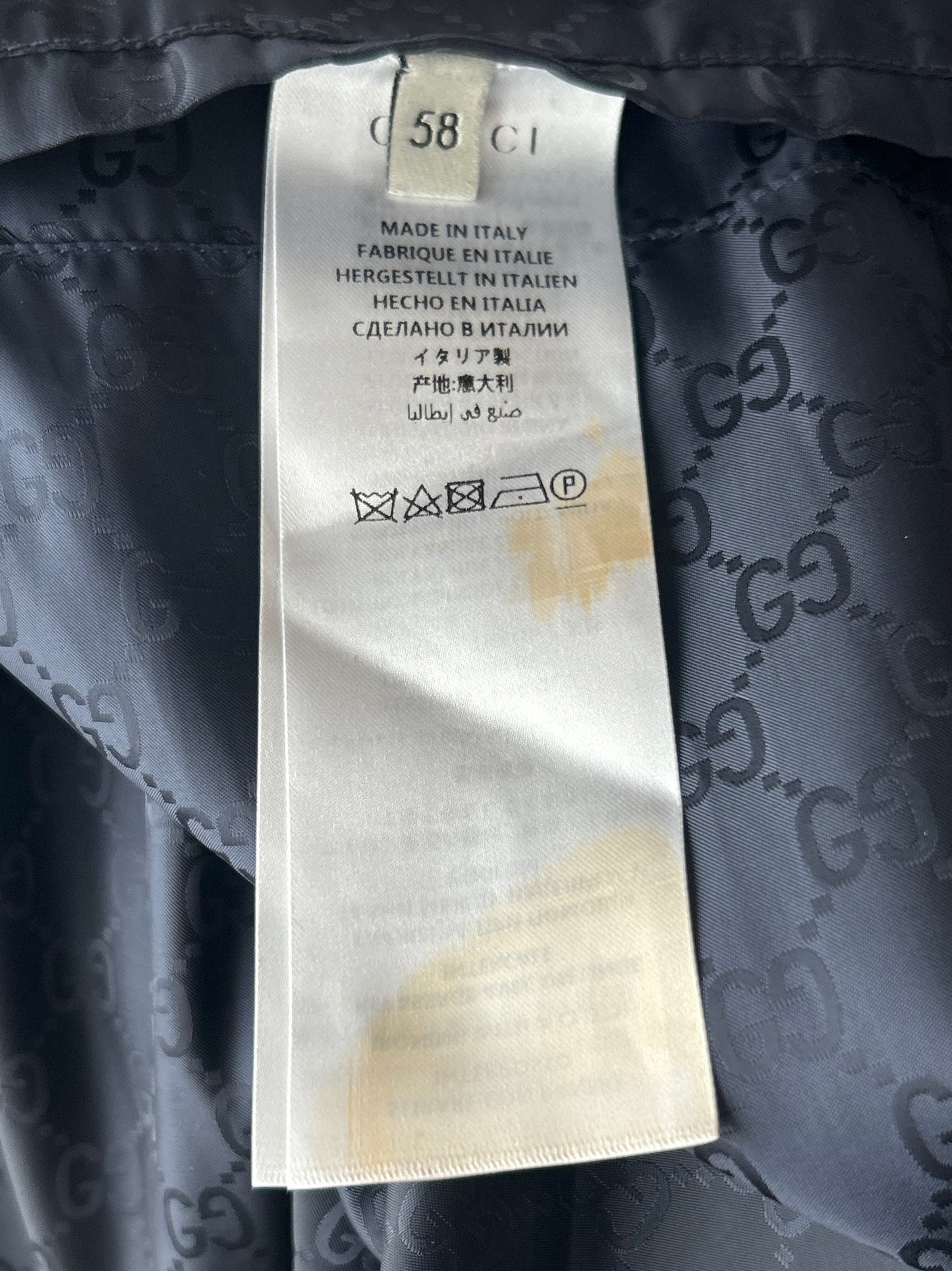 Gucci Navy GG Monogram Windbreaker