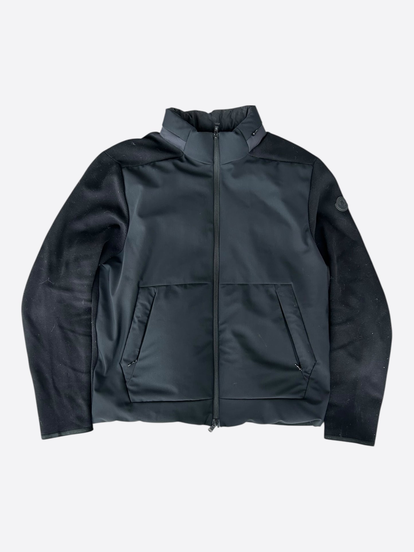 Moncler Black Maglione Hybrid Jacket