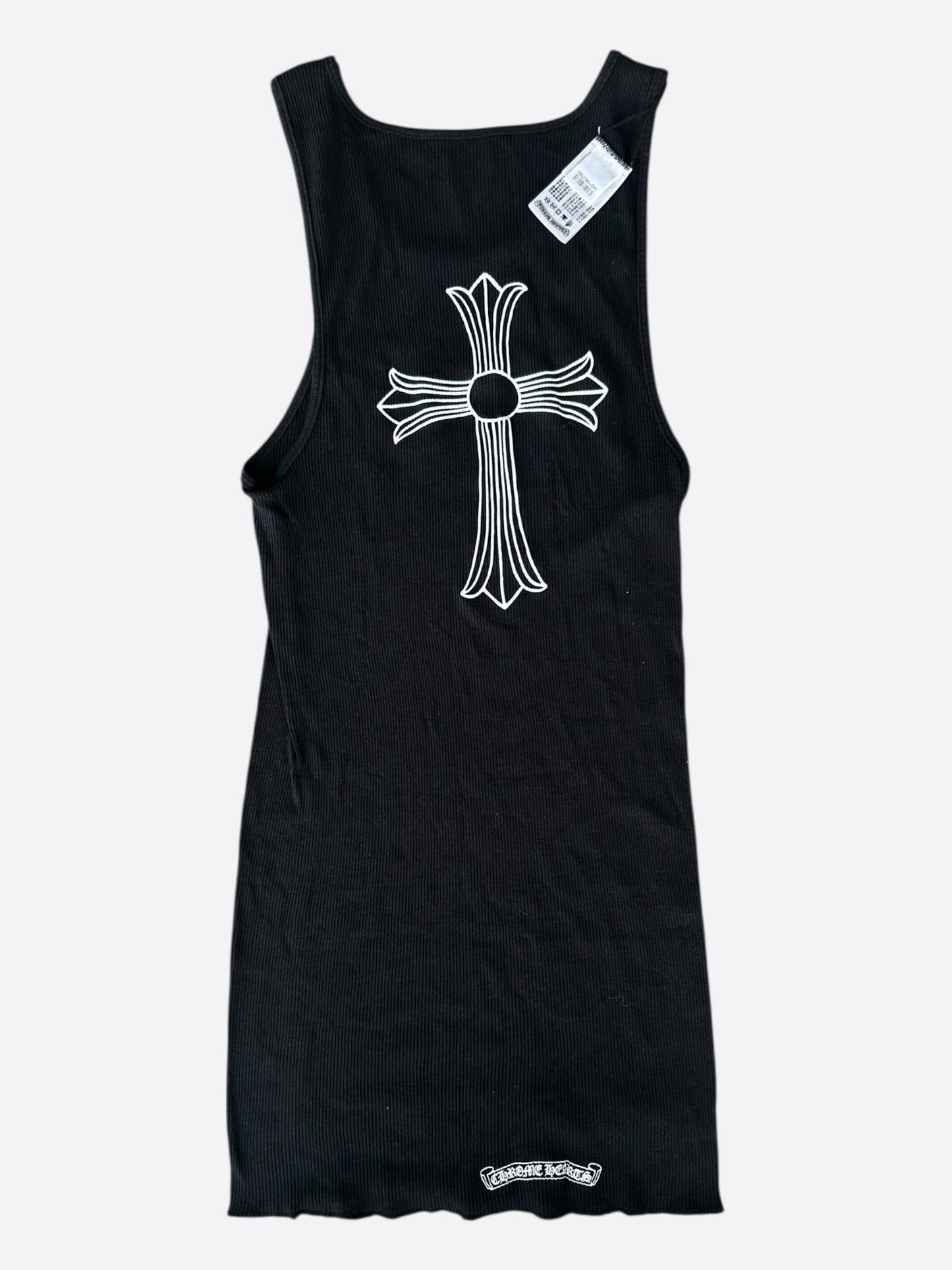 Chrome Hearts Black & White T-Bar Cross Logo Tank Top