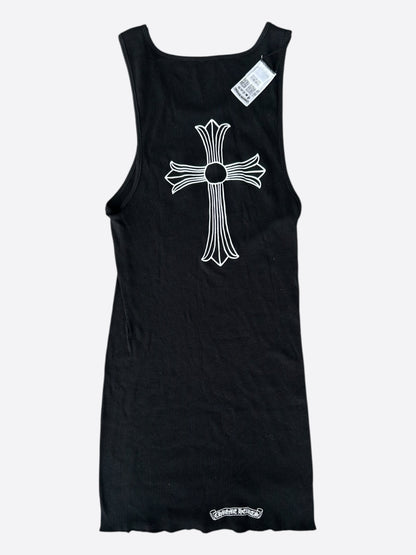 Chrome Hearts Black & White T-Bar Cross Logo Tank Top