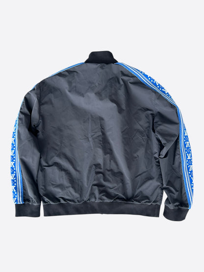 Louis Vuitton Black & Blue Monogram Fair Isle Track Jacket