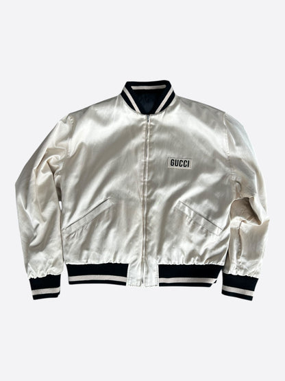Gucci Black & Beige GG Monogram Reversible Jacket
