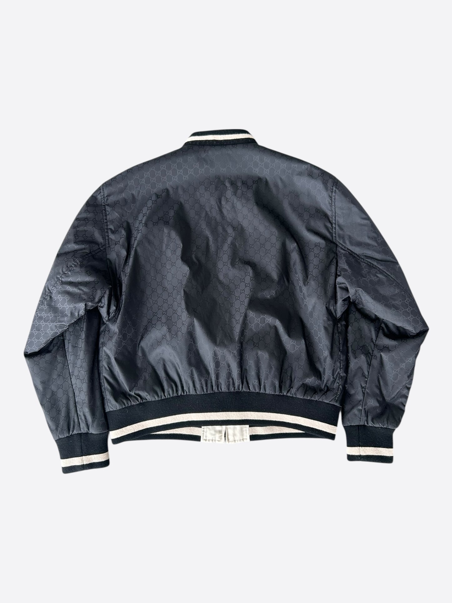 Gucci Black & Beige GG Monogram Reversible Jacket