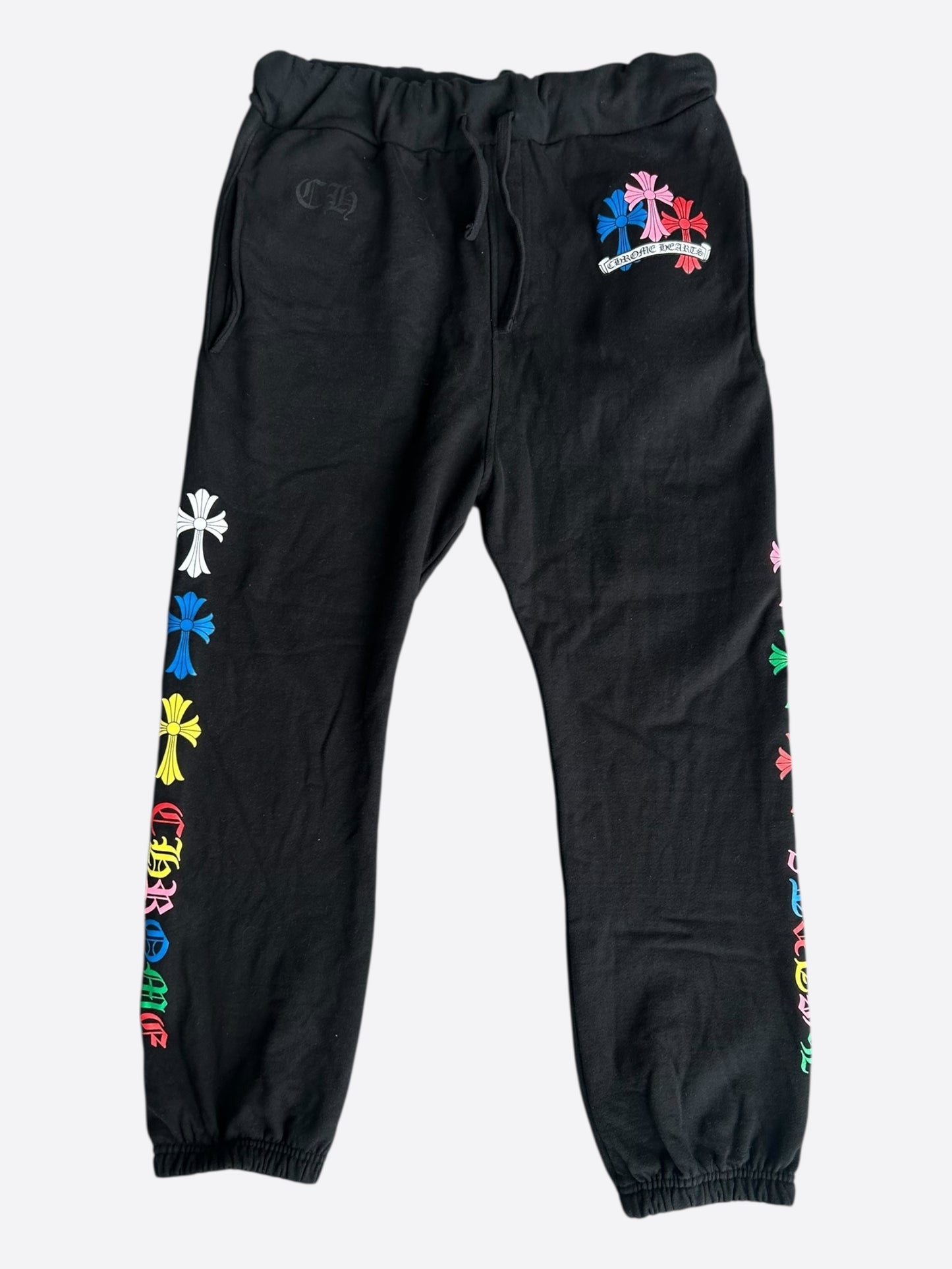 Chrome Hearts Black Multicolor Cross Logo Sweatpants