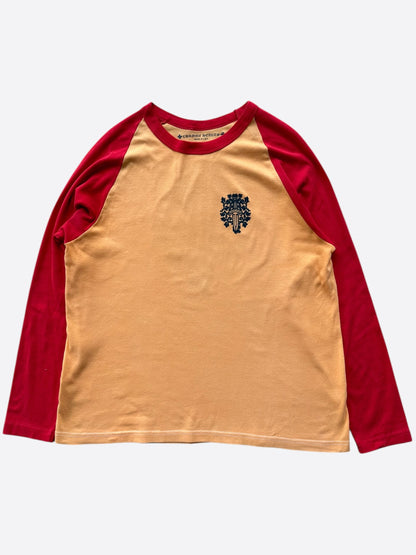 Chrome Hearts Orange & Red Dagger Logo T-Shirt