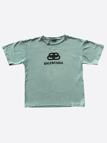 Balenciaga Green & Black Logo T-Shirt