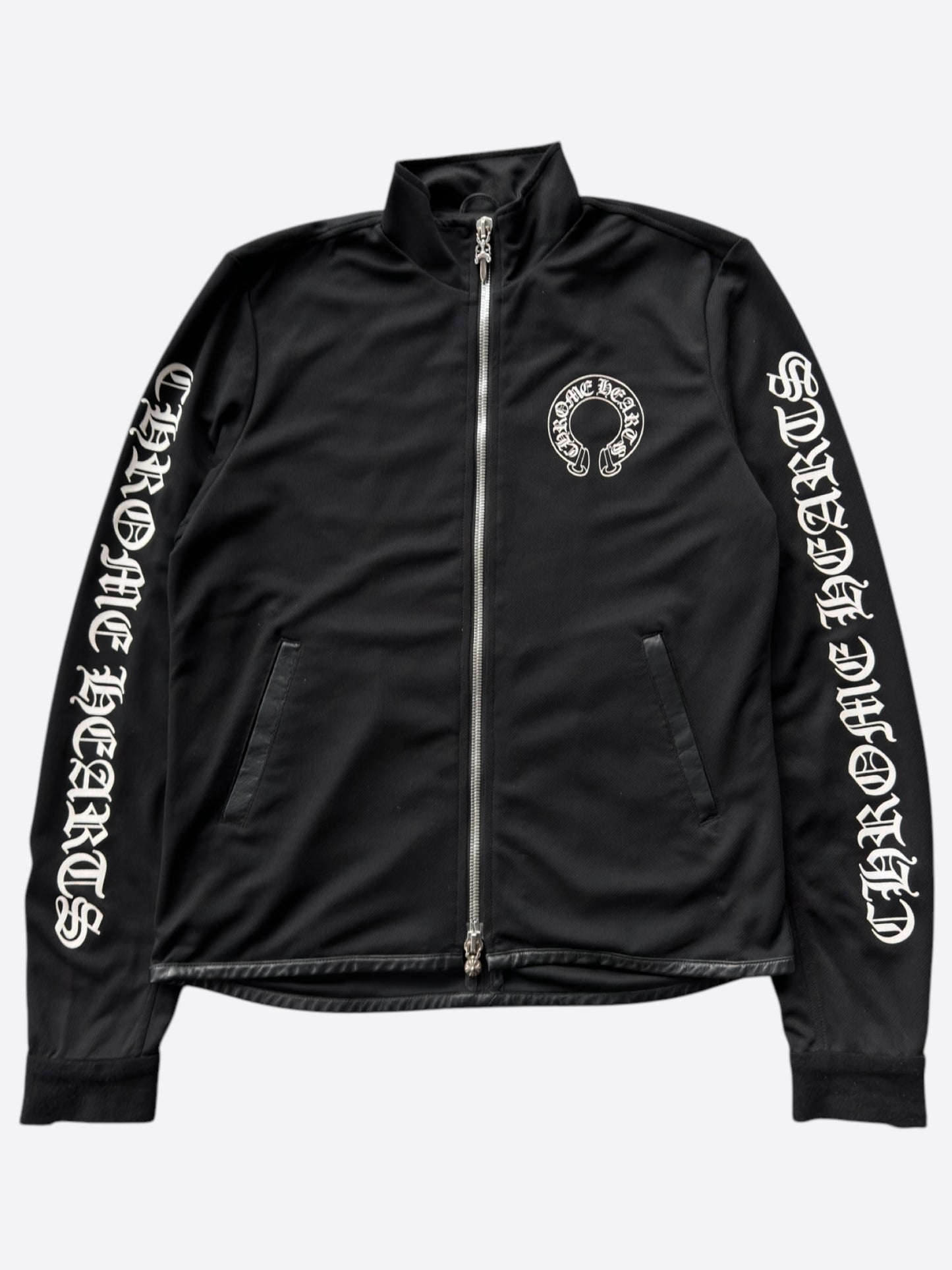 Chrome Hearts Black Horseshoe Logo Track Jacket