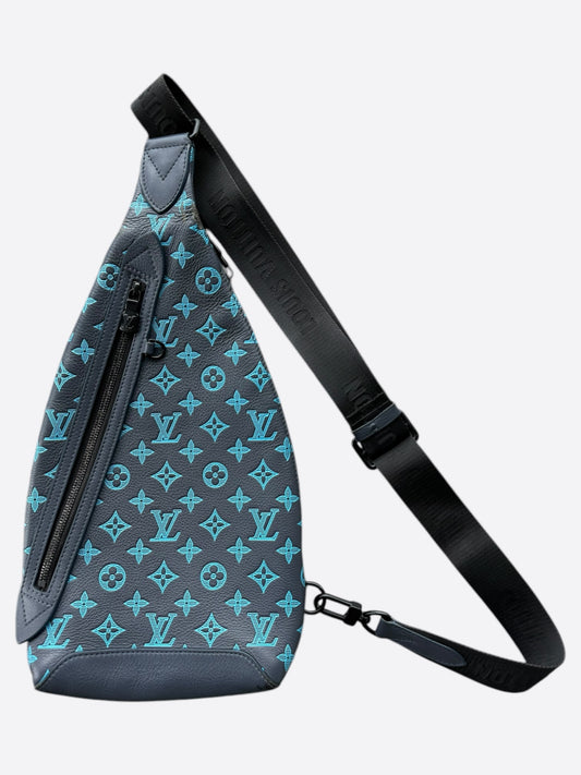 Louis Vuitton Blue Monogram Leather Duo Slingbag