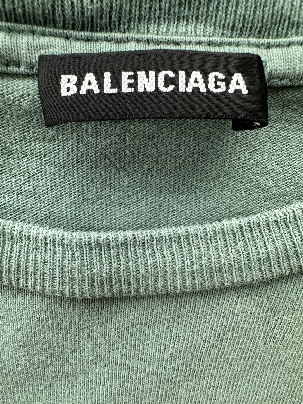 Balenciaga Green & Black Logo T-Shirt