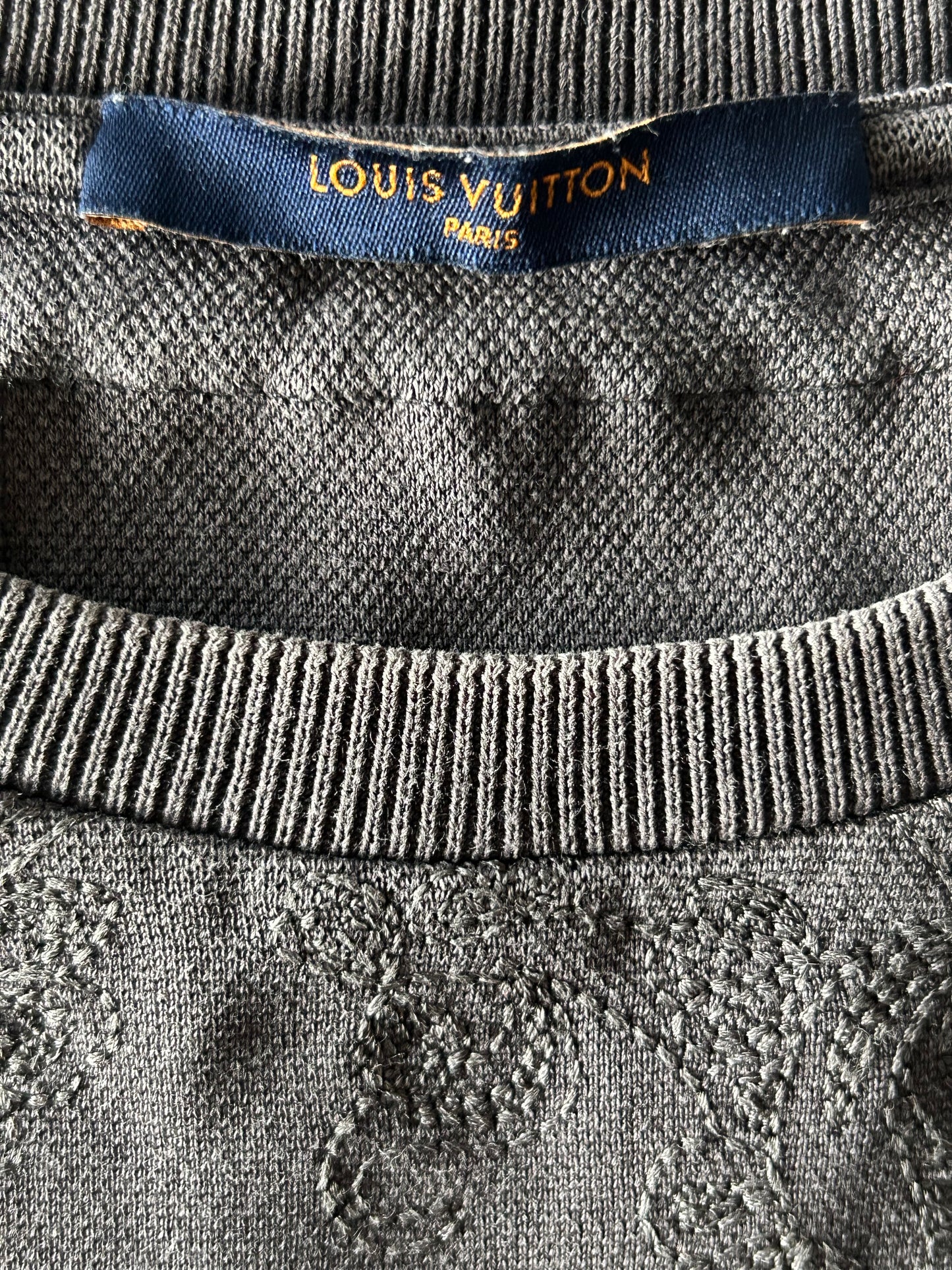 Louis Vuitton Grey Notre Dame Embroidered T-Shirt