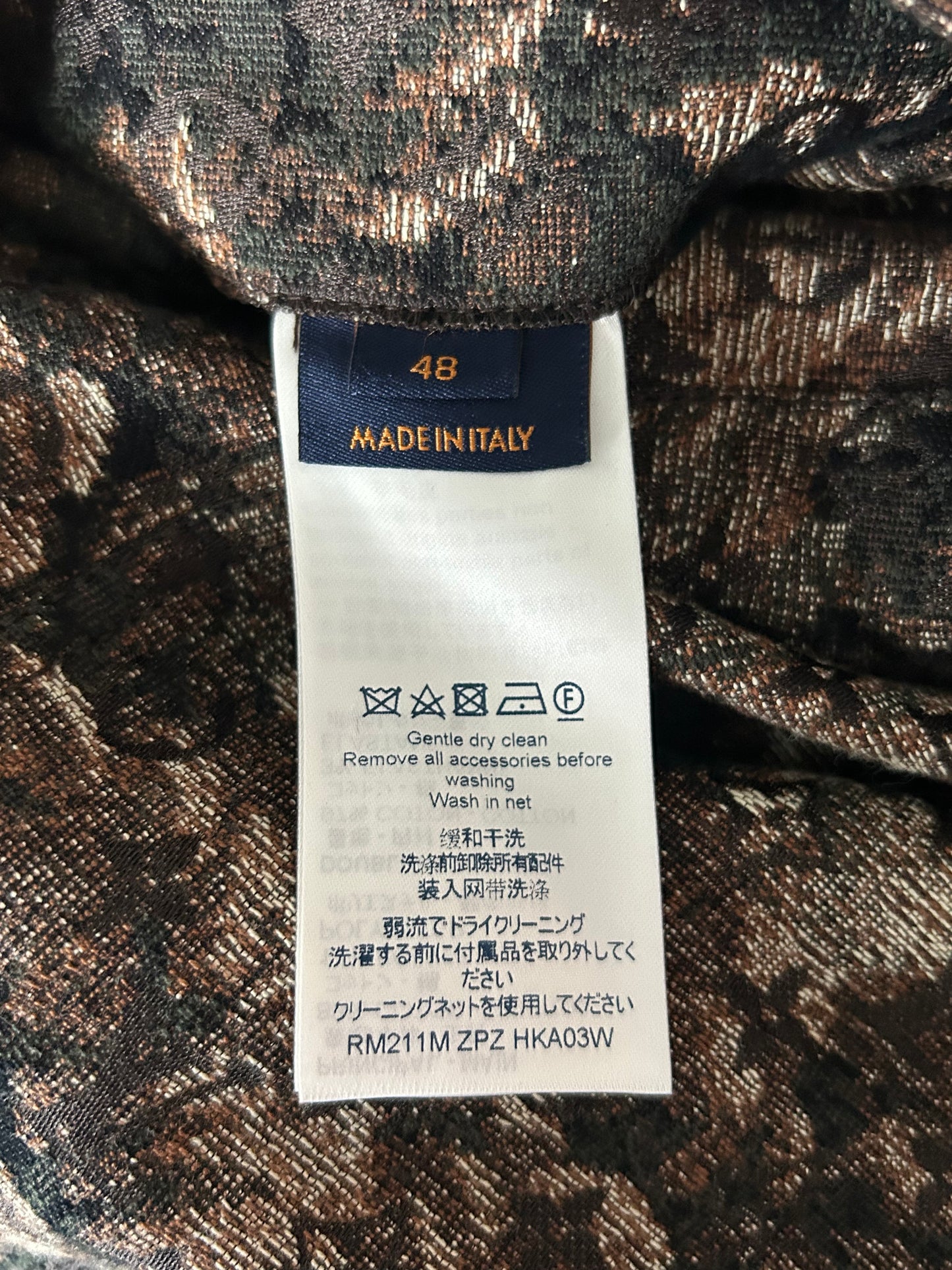 Louis Vuitton Brown Tapestry Monogram Shearling Jacket