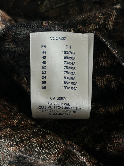 Louis Vuitton Brown Tapestry Monogram Shearling Jacket
