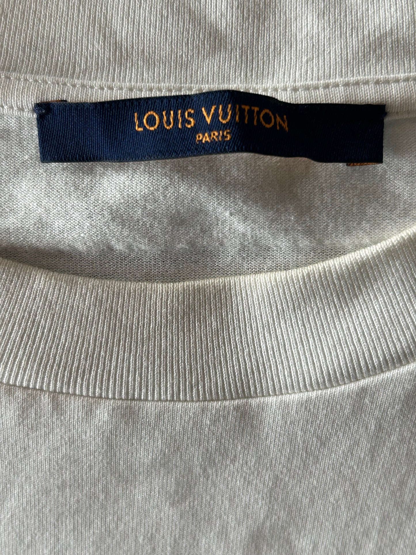 Louis Vuitton White Multicolor Flower Logo T-Shirt