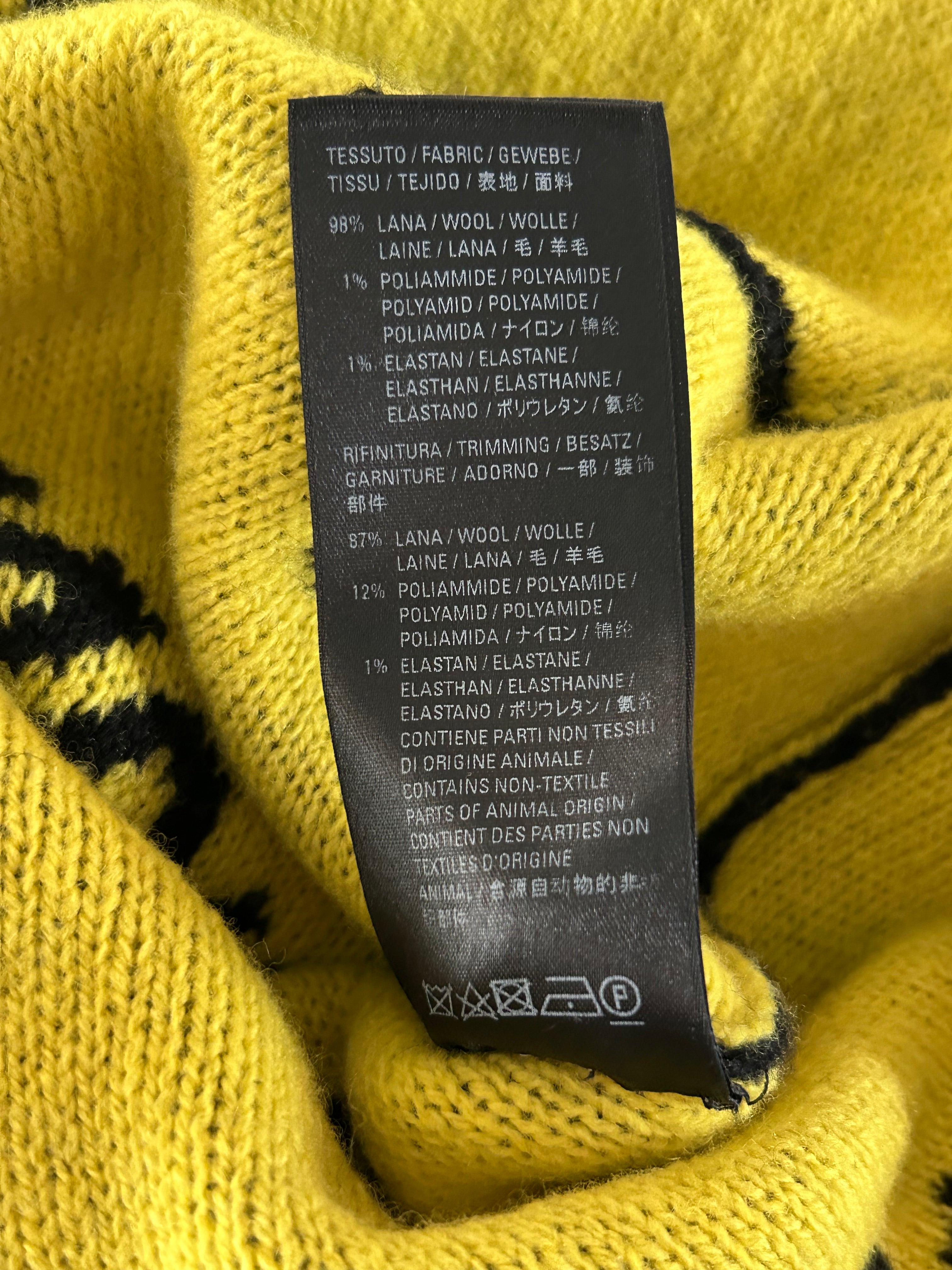 Balenciaga Black & Yellow All Over Logo Cardigan – Savonches