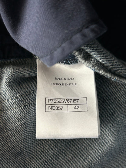 Chanel Blue & White 23B CC Logo Sequin Women's Denim Jeans