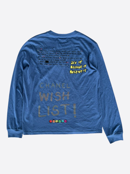 Chanel Pharrell Navy & Multicolor Wish List Graphic Longsleeve T-Shirt