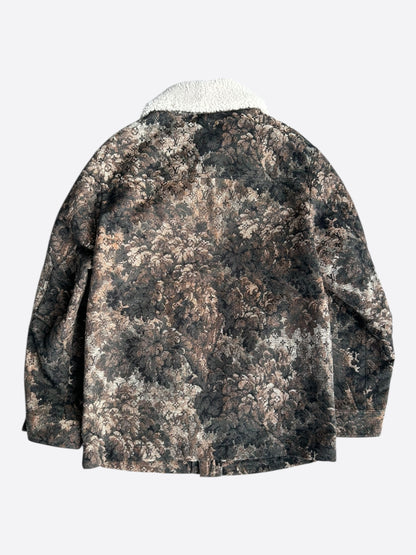Louis Vuitton Brown Tapestry Monogram Shearling Jacket