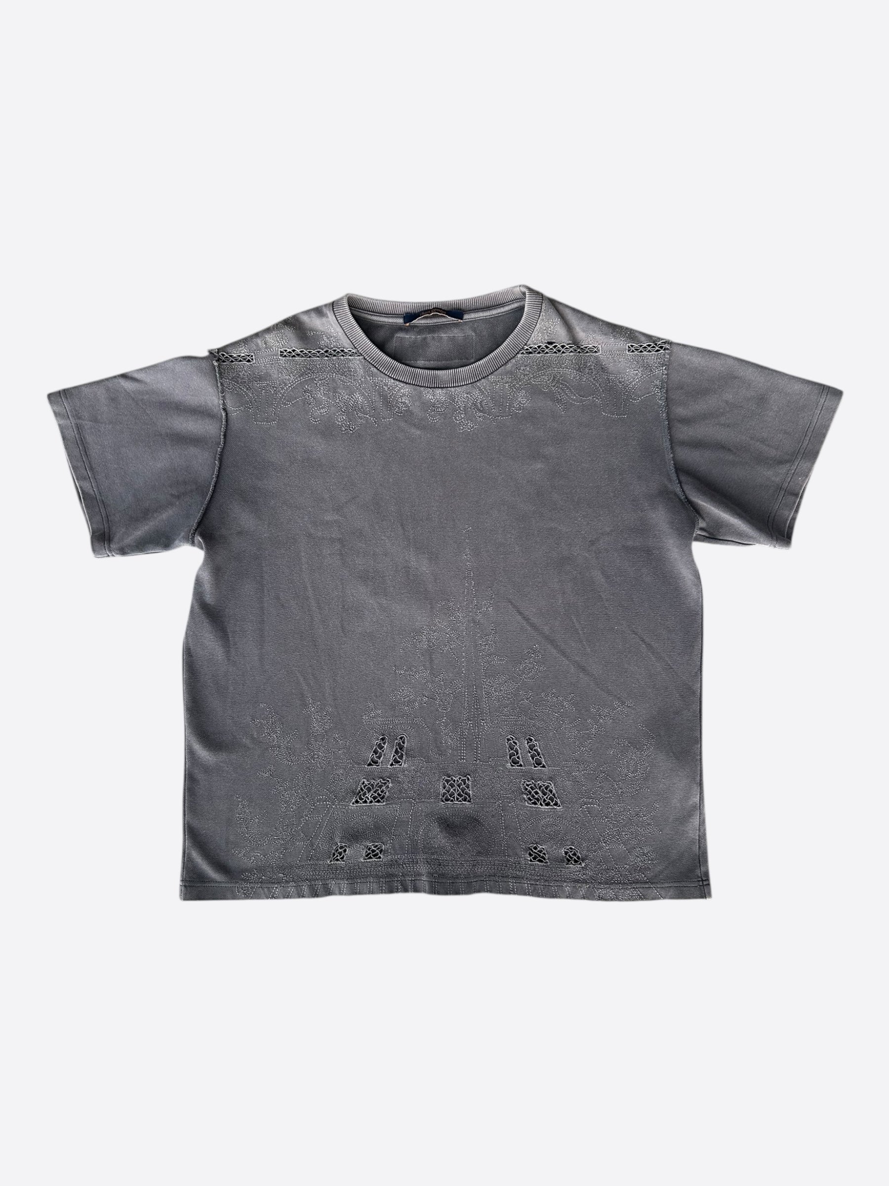 【ノリノリ】LOUIS VUITTON Tシャツ グレー Louis Vuitton Grey Notre Dame Embroidered T-Shirt – Savonches