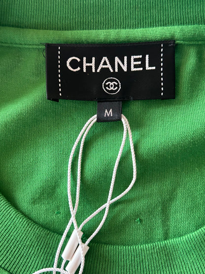 Chanel Pharrell Green & Multicolor Wish List Graphic Longsleeve T-Shirt