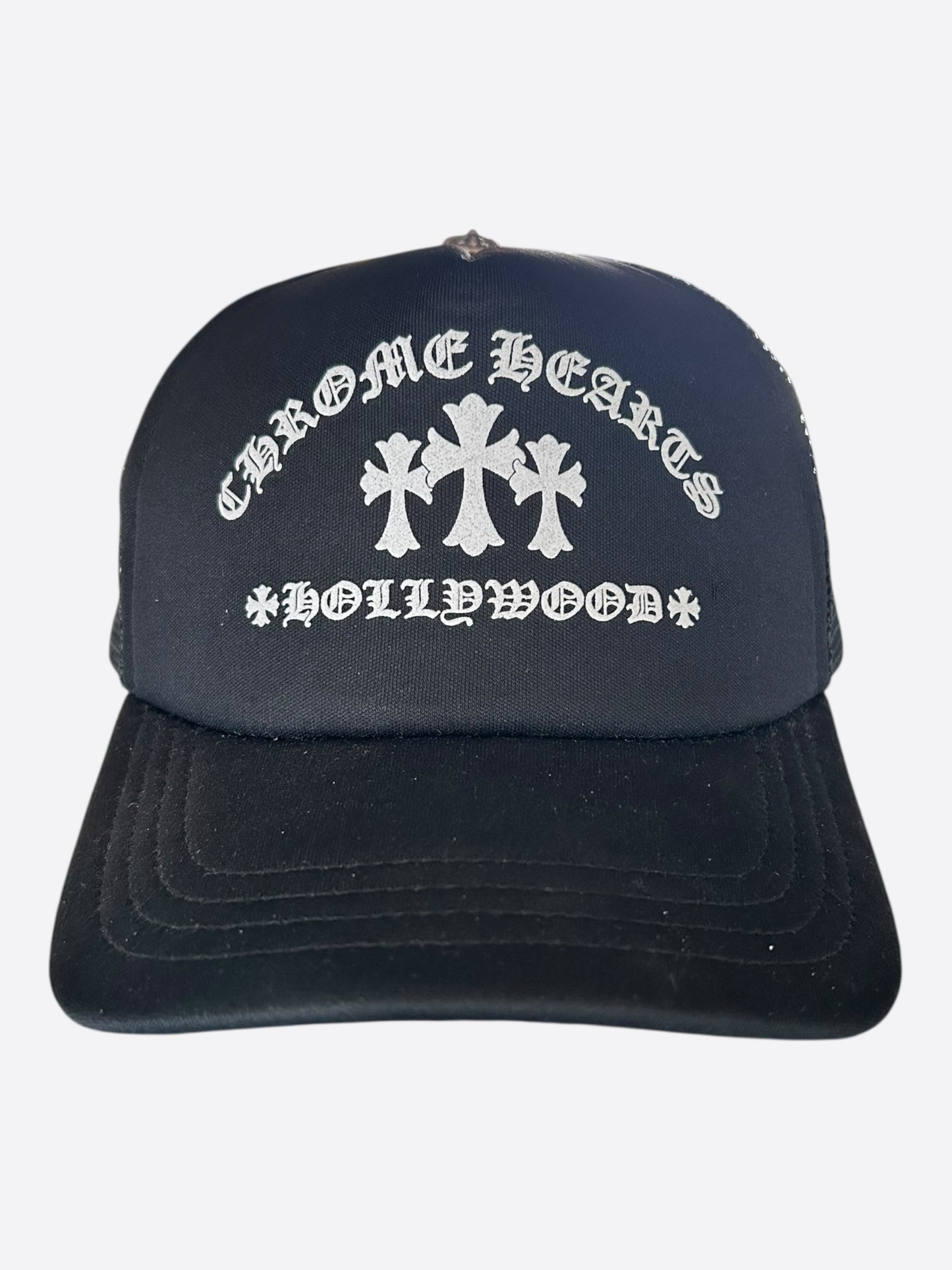 Chrome Hearts Black & White Triple Cross King Taco Hat