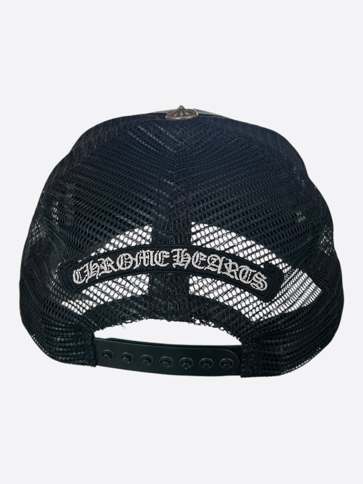 Chrome Hearts Black & White Triple Cross King Taco Hat