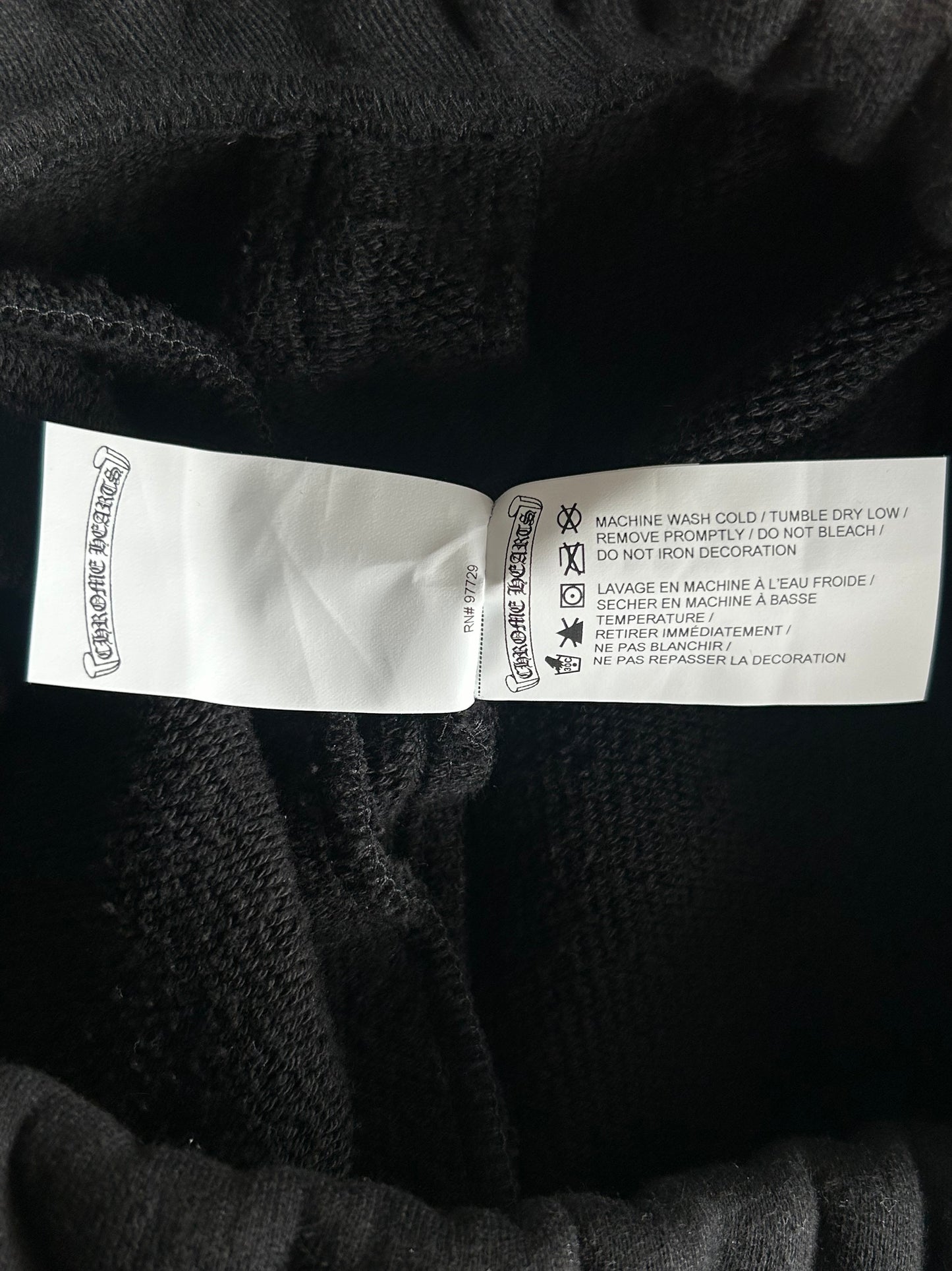 Chrome Hearts Black CH Logo Embroidered Sweatpants