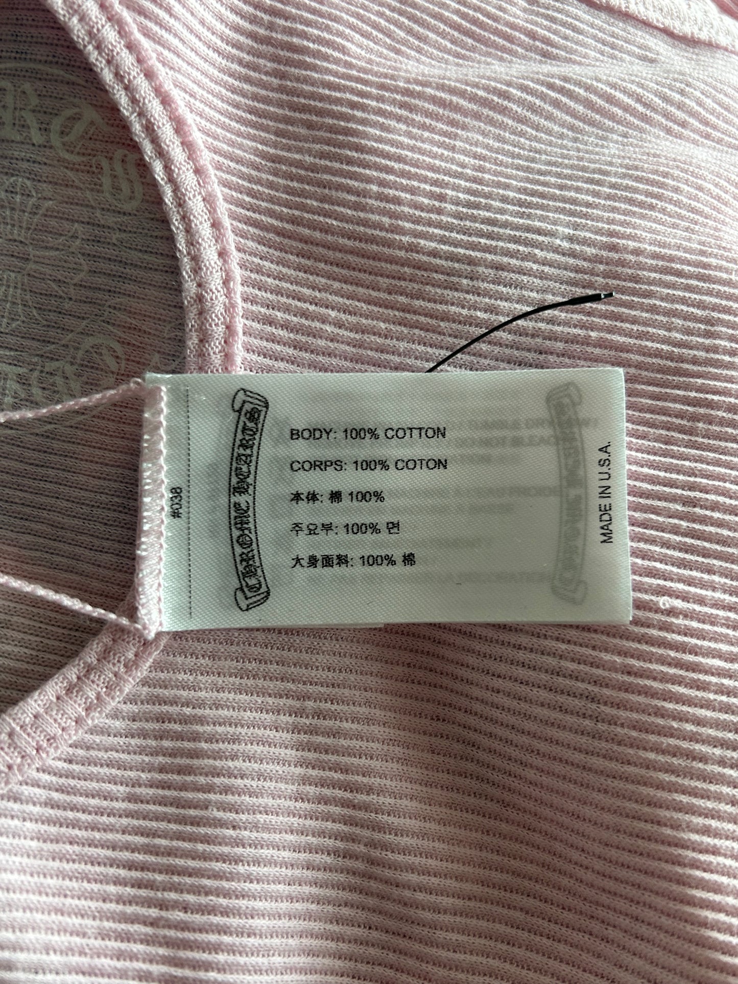 Chrome Hearts Pink & White Deadly Doll Tank Top