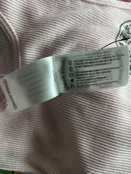 Chrome Hearts Pink & White Deadly Doll Tank Top