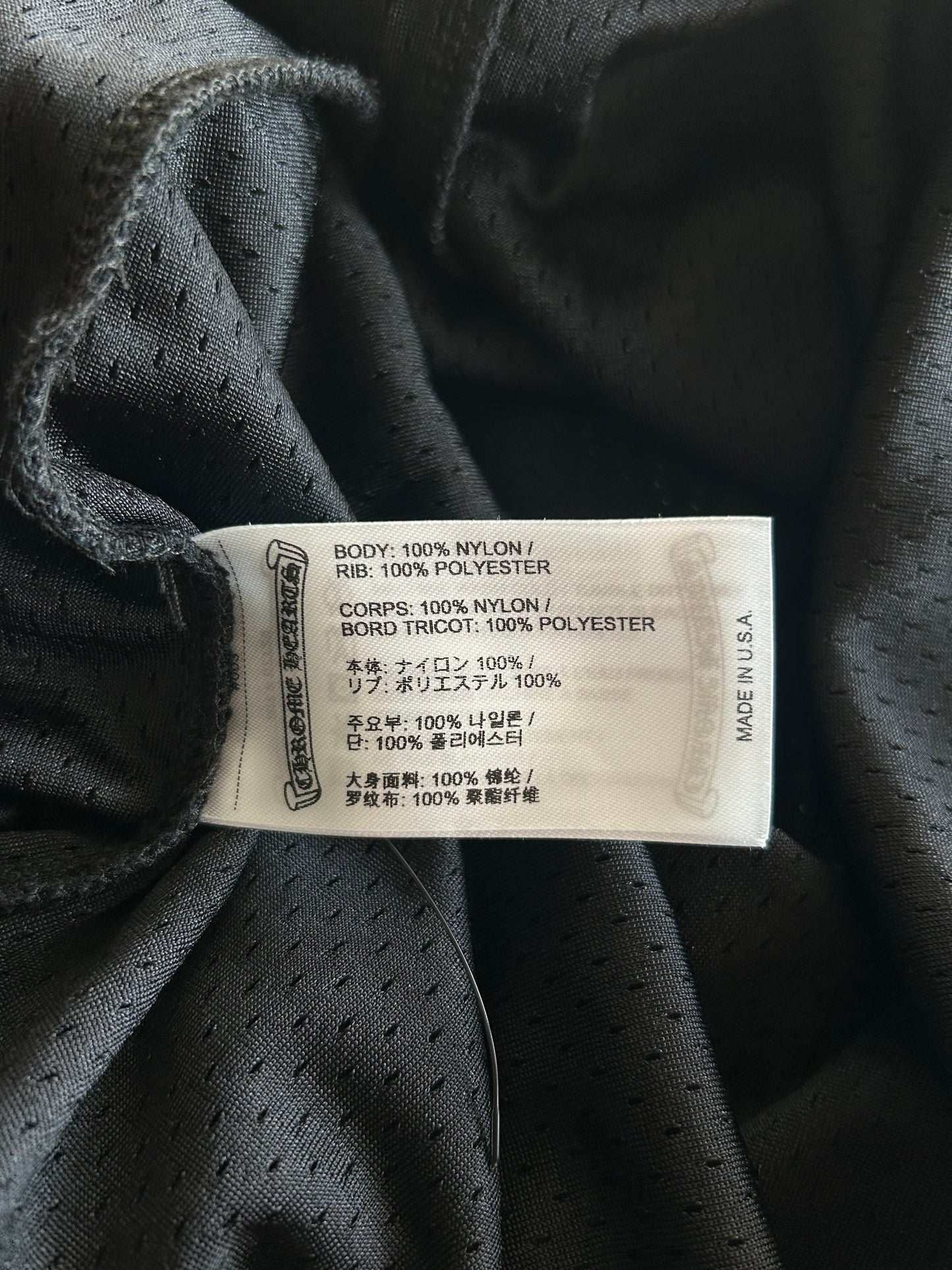 Chrome Hearts Black & White Logo Mesh Jersey