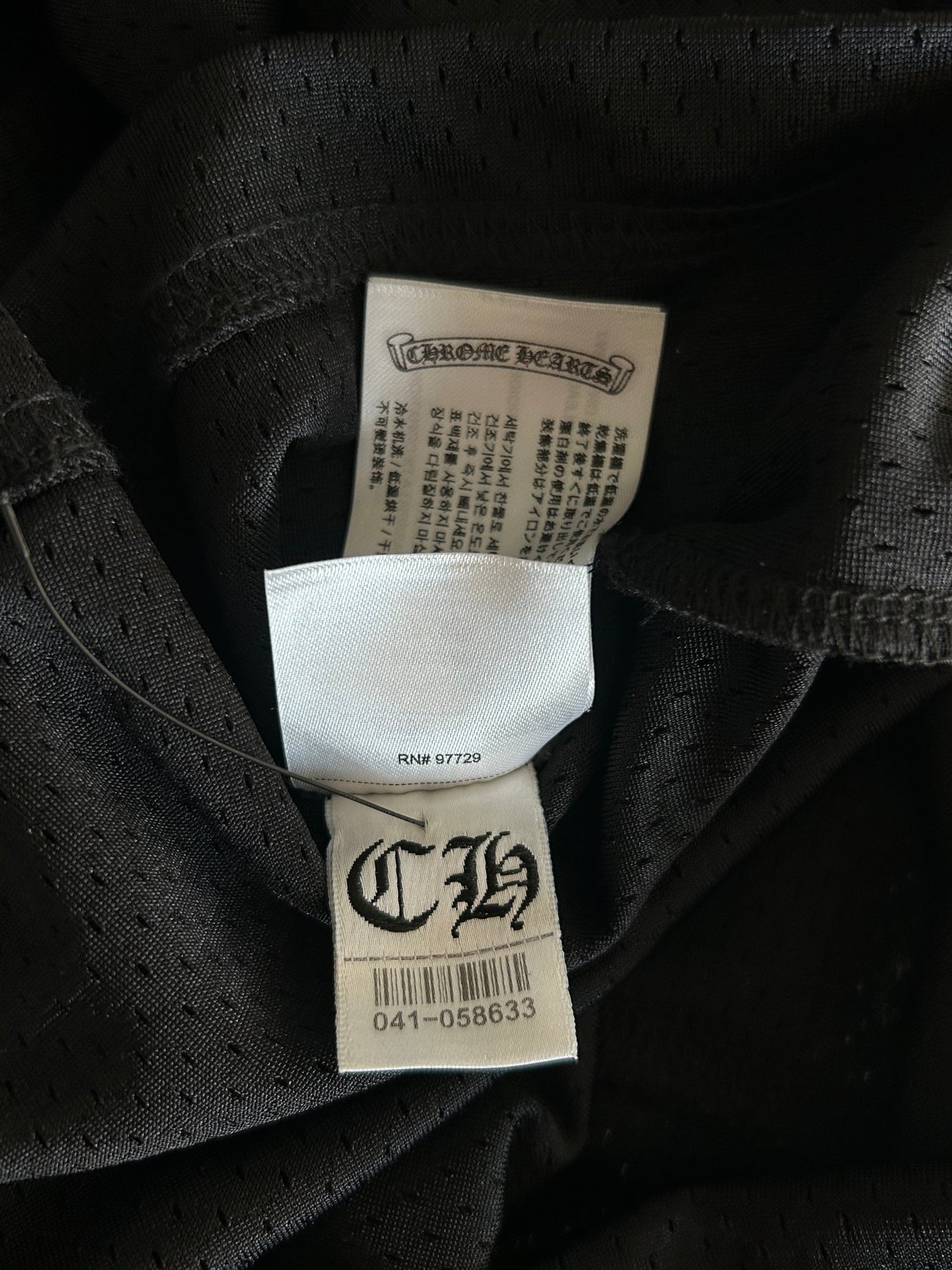 Chrome Hearts Black & White Logo Mesh Jersey