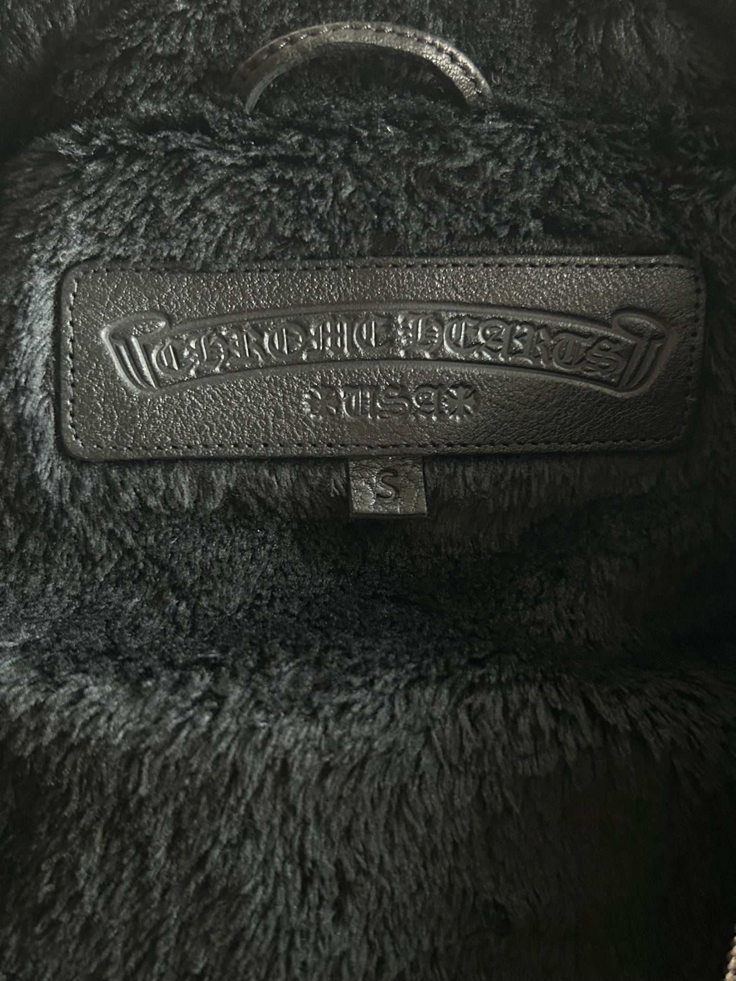 Chrome Hearts Black & White Striped Triple Cross Racing Jacket