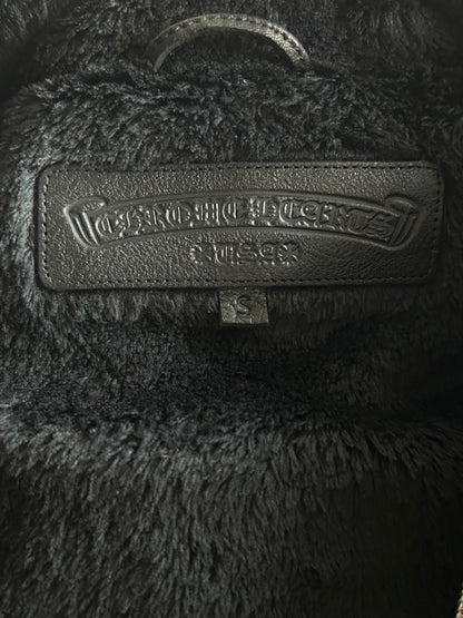 Chrome Hearts Black & White Striped Triple Cross Racing Jacket