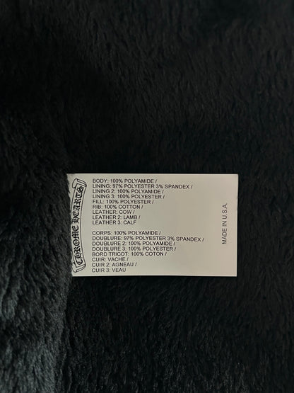 Chrome Hearts Black & White Striped Triple Cross Racing Jacket