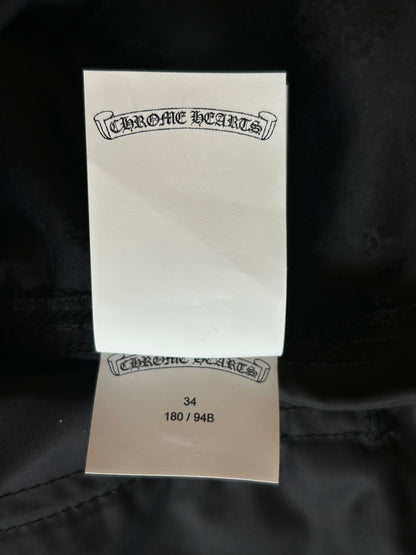 Chrome Hearts Black Nylon & Leather Carpenter Pants