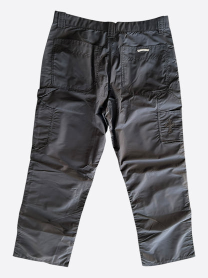 Chrome Hearts Black Nylon & Leather Carpenter Pants
