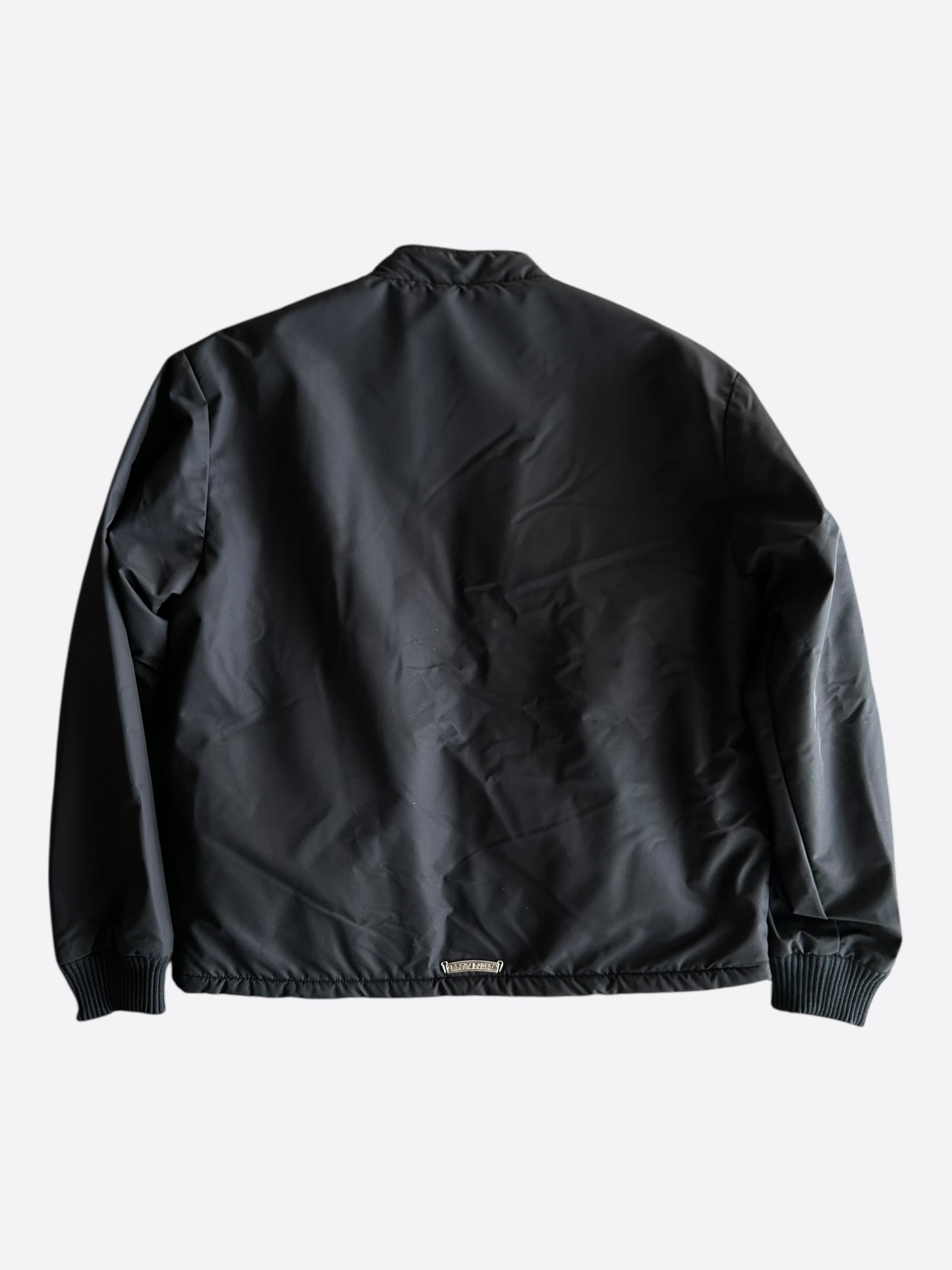 Chrome Hearts Black & White Striped Triple Cross Racing Jacket