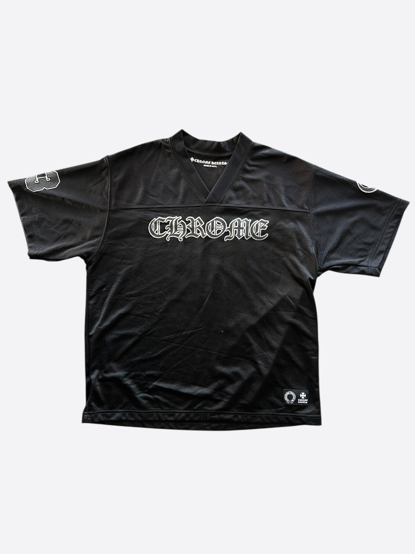 Chrome Hearts Black & White Logo Mesh Jersey