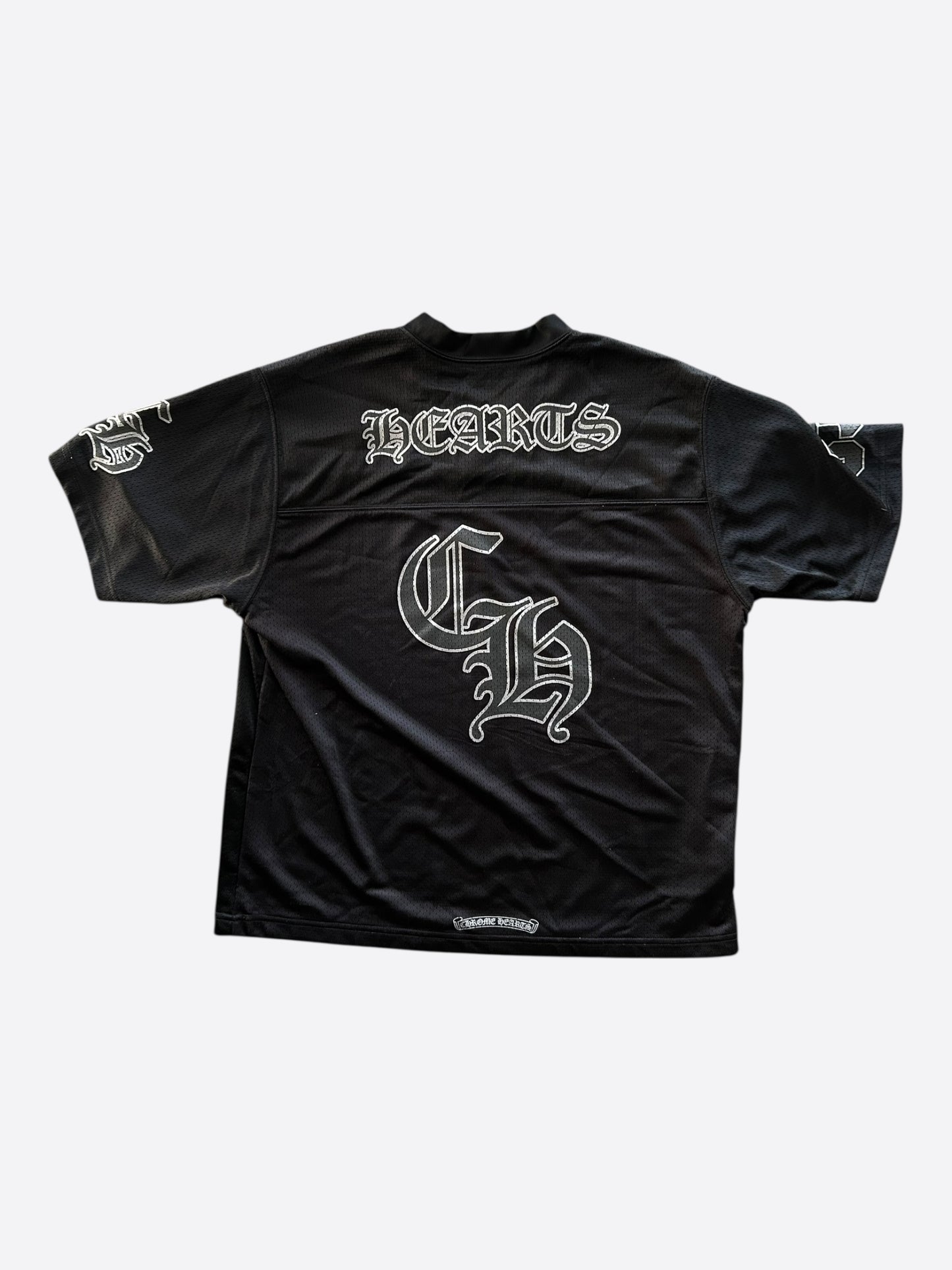 Chrome Hearts Black & White Logo Mesh Jersey