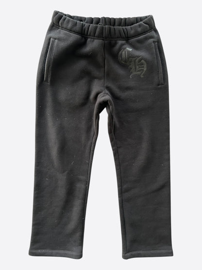 Chrome Hearts Black CH Logo Embroidered Sweatpants