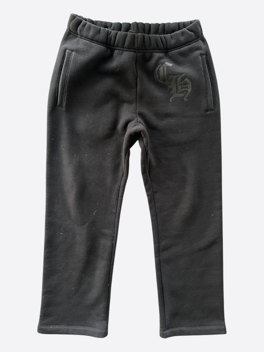 Chrome Hearts Black CH Logo Embroidered Sweatpants