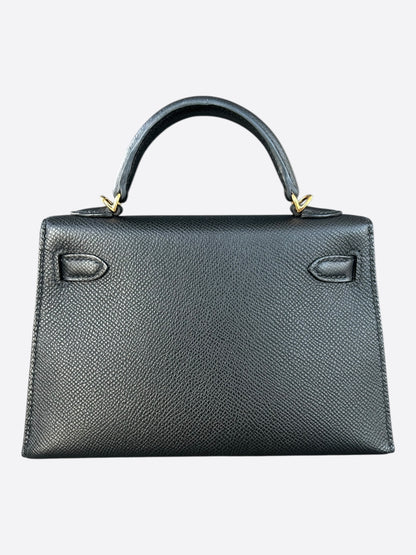 Hermes Black Epsom & Gold Hardware Mini Kelly 20