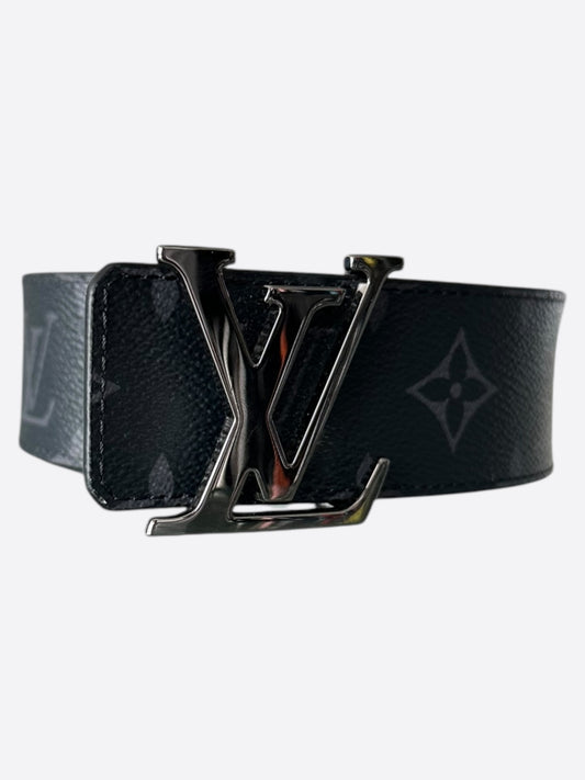 Louis Vuitton Monogram Eclipse SIlver Buckle Belt