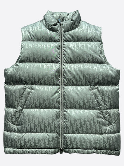 Dior Silver Oblique Puffer Vest